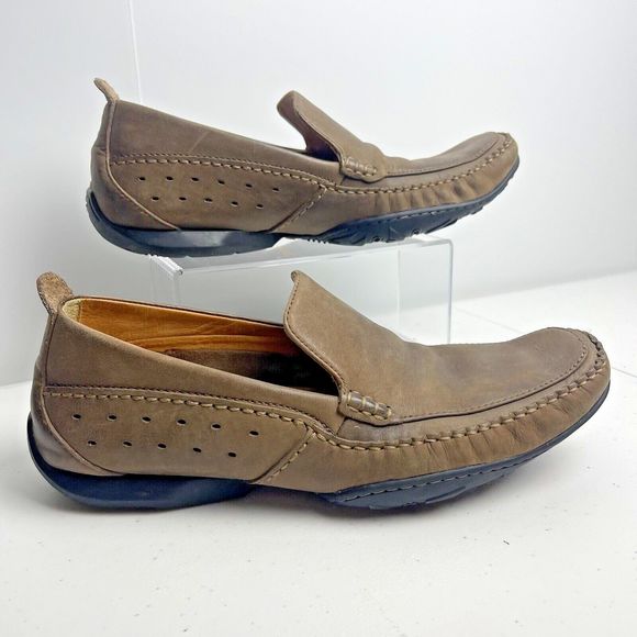 Timberland Driving Loafers Casual Slip-On Comfort Brown Leather Mens Size 14M‎ - Picture 1 of 7